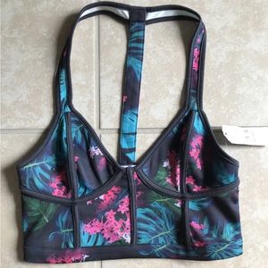 PacSun NWT tropical floral sports bra